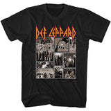 Def Leppard Collage Graphic T-Shirt - Official Vintage Hard Rock Band Tee