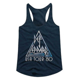 Def Leppard Pyromania 1983 USA Flag Graphic Vintage Rock Concert Tee Prime Fashion Pick Woman Tank Top