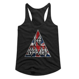Def Leppard British Flag Union Jack Logo Graphic Vintage Rock Woman Tank Top