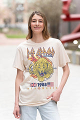 Def Leppard Pyromania Leopard 1983 Graphic T-Shirt Unisex Band Tee