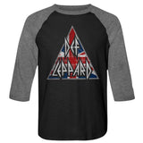 Def Leppard Union Jack Logo Graphic T-Shirt - Official British Rock Band Tee