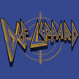 Def Leppard Logo and Crosshairs Adult T-Shirt, Classic 80s Hard Rock Band Graphic Tee, Retro Concert Fan Apparel