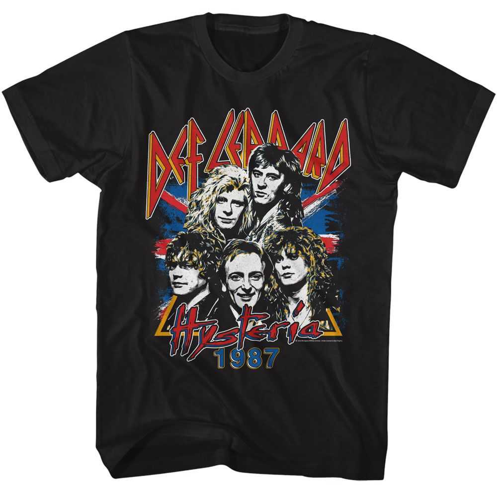 Def Leppard Hysteria 1987 Adult T-Shirt, Classic Hard Rock Album Graphic Tee, Retro 80s Concert Music Fan Apparel