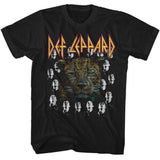 Def Leppard High 'n' Dry Leopard Band Heads Graphic Vintage Rock T-Shirt Retro Tee Unisex
