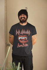 Def Leppard Hysteria Love Is Biting Bites Graphic Retro Vintage Concert Rock Band T-Shirt Unisex
