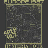 Def Leppard Hysteria Europe Tour 1987 Graphic T-Shirt - Two-Sided Band Tee