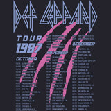 Def Leppard Hysteria 1987 Tour 2-Sided Front Back Graphic Concert Tee Unisex Standard Fit Men Women