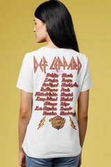Def Leppard Hysteria 1987-88 World Tour Graphic T-Shirt - Official Two-Sided Band Tee