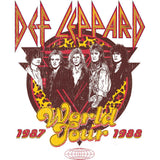 Def Leppard Hysteria 1987-88 World Tour Graphic T-Shirt - Official Two-Sided Band Tee