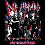Def Leppard Hysteria Union Jack Graphic T-Shirt - Official 1987 Band Tee