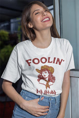 Def Leppard Foolin' Cowgirl Graphic T-Shirt - Official 1983 Band Tee