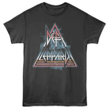 Def Leppard Lightning Triangle Graphic T-Shirt - Official Hard Rock Band Tee
