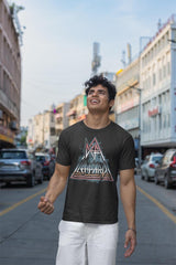 Def Leppard Lightning Triangle Graphic T-Shirt - Official Hard Rock Band Tee