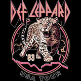 Def Leppard 1983 USA Tour Graphic T-Shirt - Official Two-Sided Band Tee