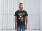 Def Leppard NA TOUR PLANE Adult Black T-Shirt – Tour Plane Graphic Concert Rock Band Tee