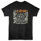 Def Leppard Diamond Star Halos Graphic T-Shirt - Rock Band Album Tee