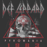Def Leppard Pyro Skull Vintage Band Tee - Unisex 80s Hard Rock Graphic Shirt