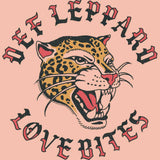 Def Leppard Love Bites Hysteria Graphic T-Shirt - Official 1987 Rock Band Tee