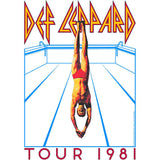 Def Leppard High 'n' Dry Diver Graphic T-Shirt - Official 1981 Band Tee