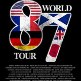 Def Leppard Def World Tour 2-Sided Graphic T-Shirt, 80s Hard Rock Band Tour Tee, Retro Concert Music Fan Apparel