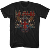 Def Leppard Crest Logo Graphic T-Shirt - Official Hard Rock Band Tee