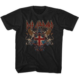 Def Leppard Classic Crest Youth Graphic T-Shirt - Heavy Metal Band Clothing - Kids Music Lover Gift Idea