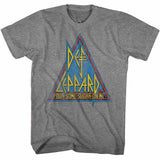 Def Leppard Primary Triangle Adult T-Shirt, Classic 80s Hard Rock Band Graphic Tee, Retro Concert Music Fan Apparel