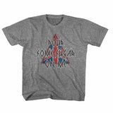 Def Leppard Pour Some Triangle Youth Graphic T-Shirt - Vintage Hard Rock Band Merch - Kids Concert Fan Gift