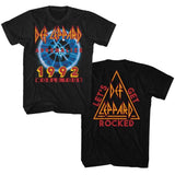 Def Leppard ADRENALIZE TOUR Black Adult T-Shirt – Official Concert Rock Band Graphic Apparel