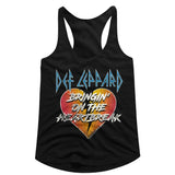 Def Leppard BRINGIN Black Adult Slim Fit Girl Tank Top – Official Rock Band Graphic Apparel for Fans