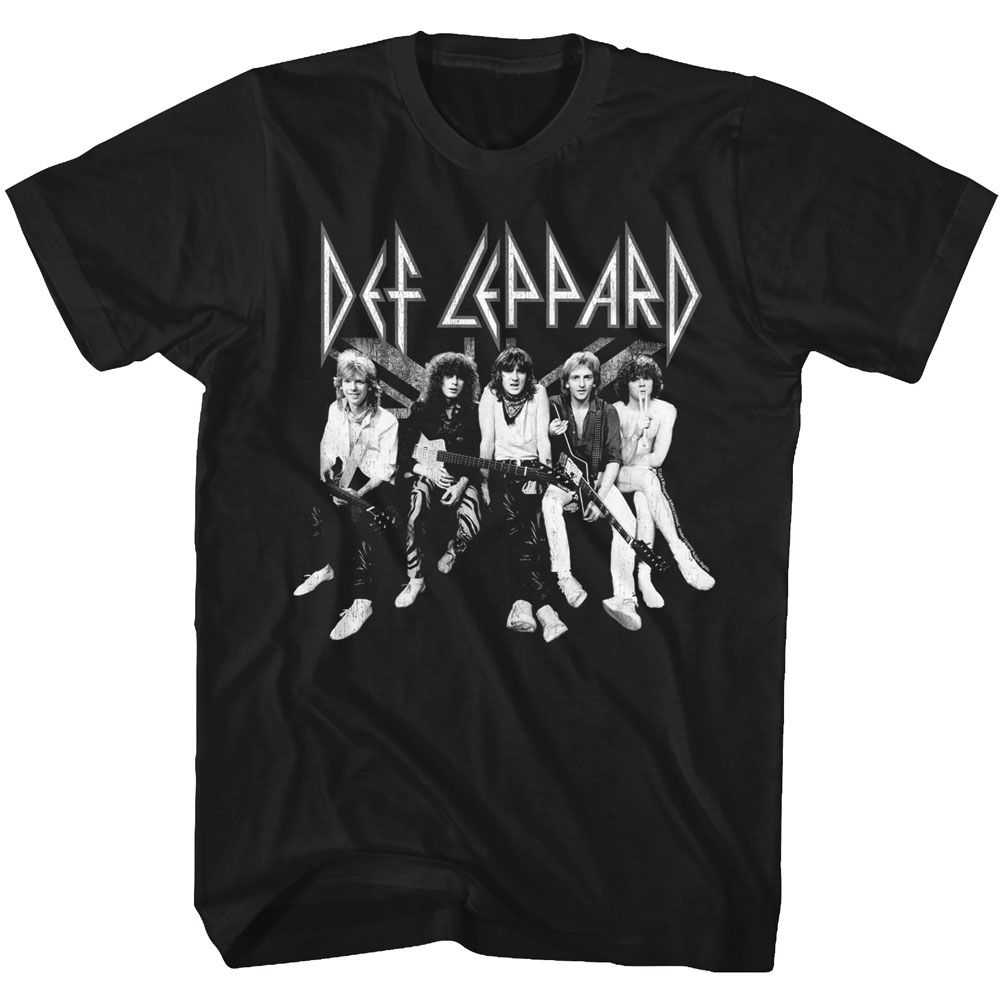 Def Leppard Deflep Adult T-Shirt, Classic 80s Hard Rock Band Graphic Tee, Retro Concert Music Fan Apparel