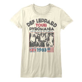 Def Leppard PYRO TOUR Vintage White Adult T-Shirt – Official Classic Rock Concert Band Tee