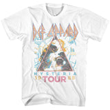 Def Leppard Hysteria 1988 Tour Adult White T-Shirt – Official 80s Rock Band Graphic Tee