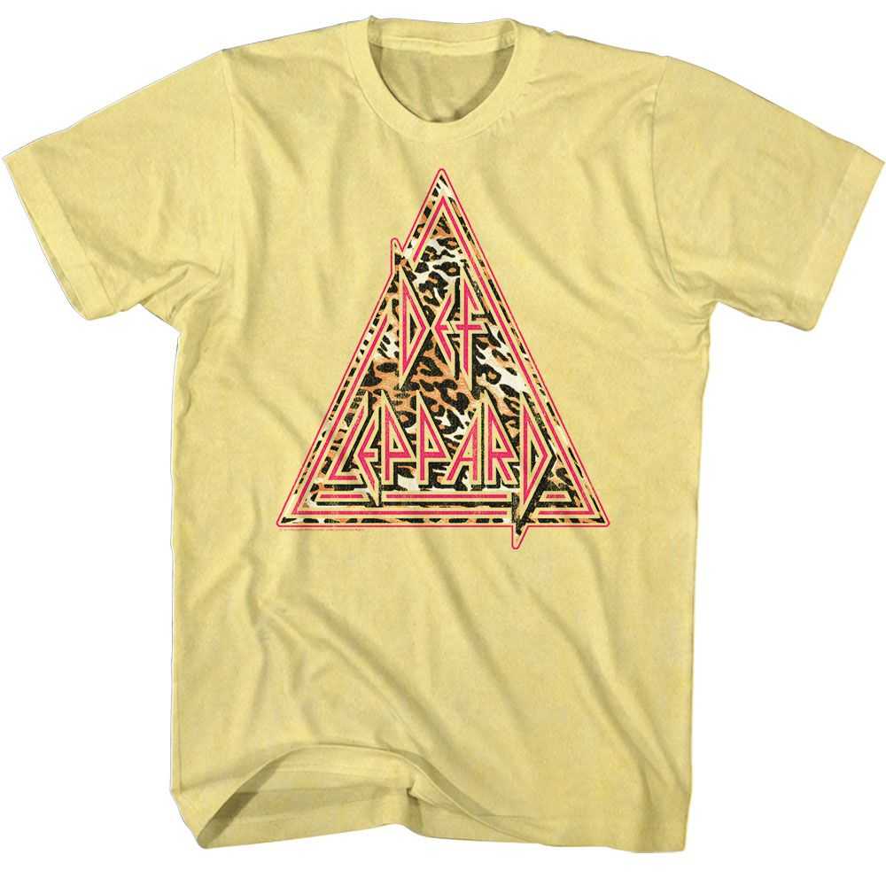 Def Leppard Leppardprint Adult T-Shirt, Classic 80s Hard Rock Band Graphic Tee, Retro Concert Music Fan Apparel