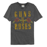 Guns N' Roses Classic Logo and Roses Graphic T-Shirt - Official Band Tee