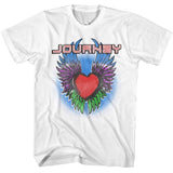 Journey Journey Winged Heart Adult Graphic T-Shirt - Legendary Classic Rock Band Clothing - Vintage Idea