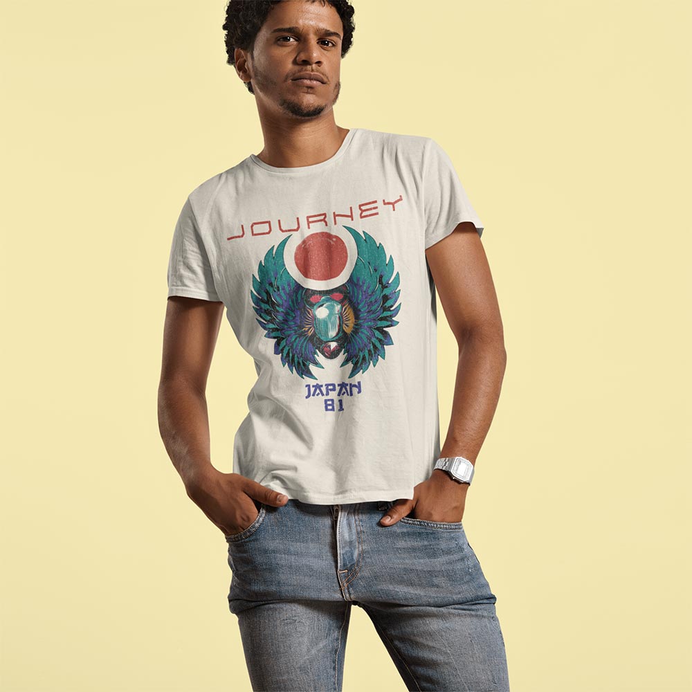 Journey 81 Graphic T-Shirt - Classic Rock Music Clothing - Vintage Concert Lover Gift Idea