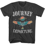 Journey Departure Album Graphic T-Shirt - Classic Rock Music Clothing - Vintage Concert Lover Gift Idea