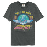 Journey Tour Of The World Graphic T-Shirt - Classic Rock Music Clothing - Vintage Concert Lover Gift Idea