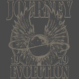Journey Evolution 1979 Album Graphic T-Shirt - Classic Rock Music Clothing - Vintage Concert Lover Gift Idea