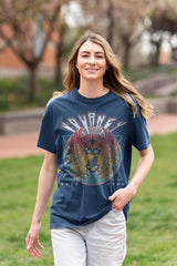 Journey Stars Logo Graphic T-Shirt - Classic Rock Music Clothing - Vintage Concert Lover Gift Idea