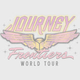 Journey Frontiers World Tour Double Sided Graphic T-Shirt - Classic Rock Music Clothing - Vintage Concert Lover Gift