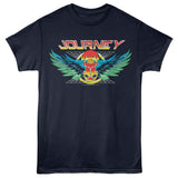 Journey Scarab Grid Logo Graphic T-Shirt - Classic Rock Music Clothing - Vintage Concert Lover Gift Idea