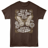 Journey Small Town Girl Lyric Graphic T-Shirt - Classic Rock Music Clothing - Vintage Concert Gift Idea