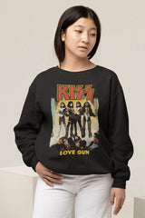 KISS Love Gun Graphic T-Shirt - Classic Rock Music Clothing - Vintage Concert Lover Gift Idea