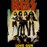 KISS Love Gun Graphic T-Shirt - Classic Rock Music Clothing - Vintage Concert Lover Gift Idea