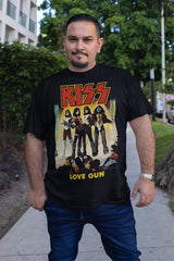 KISS Love Gun Graphic T-Shirt - Classic Rock Music Clothing - Vintage Concert Lover Gift Idea