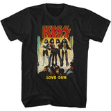KISS Love Gun Graphic T-Shirt - Classic Rock Music Clothing - Vintage Concert Lover Gift Idea
