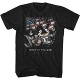 KISS Amerikiss Graphic T-Shirt - Classic Rock Music Clothing - Vintage Concert Lover Gift Idea