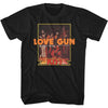 KISS Love Gun Japanese Txt Graphic T-Shirt - Classic Rock Music Clothing - Vintage Concert Lover Gift Idea
